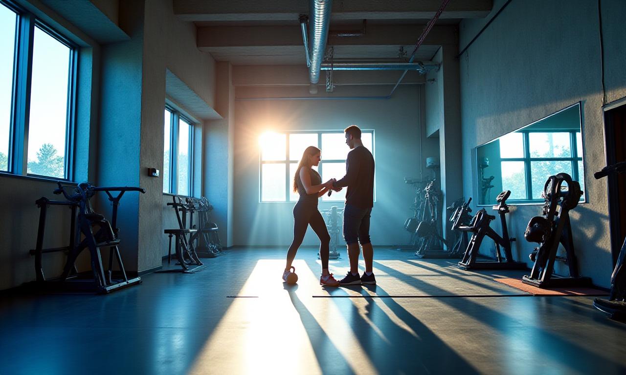 Personal training session in Toronto fitness facility